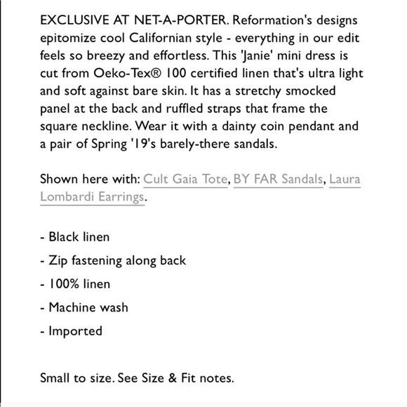 NWT Reformation Janie Linen Mini Dress - Picture 3 of 8